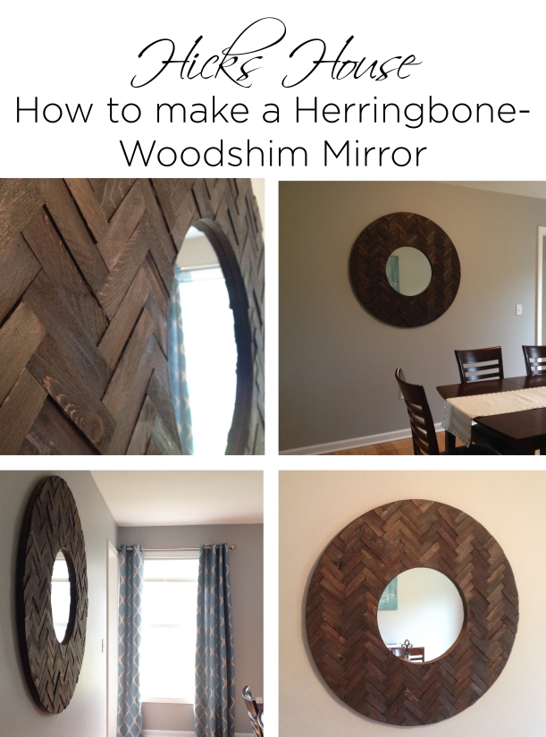Herringbone Woodshim Mirror | Hicks House